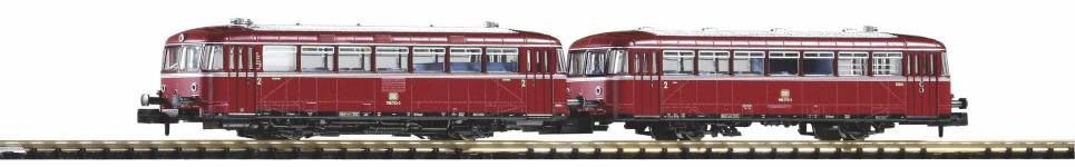PIKO 40250 - N - Schienenbus 798 + Steuerwagen 998.6 der DB; Ep. IV